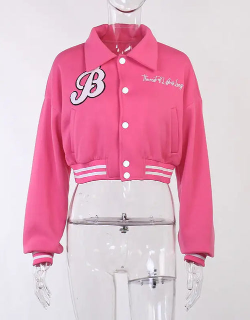 Load image into Gallery viewer, Varsity Baseball Cropped Jacket
