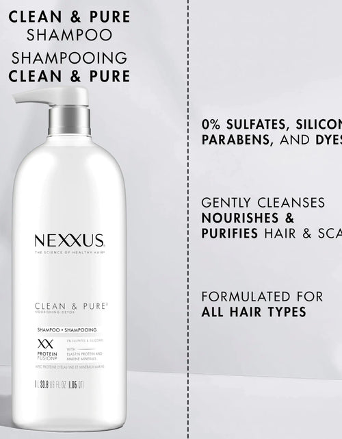 Load image into Gallery viewer, Nexxus Clean and Pure Clarifying Shampoo, With ProteinFusion, Nourished Hair Care Silicone, Dye And Paraben Free 33.8 oz
