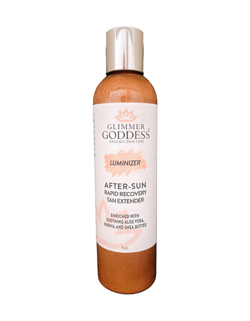 Load image into Gallery viewer, Organic After Sun Lotion &amp; Tan Extender WITH Luminizing Shimmer
