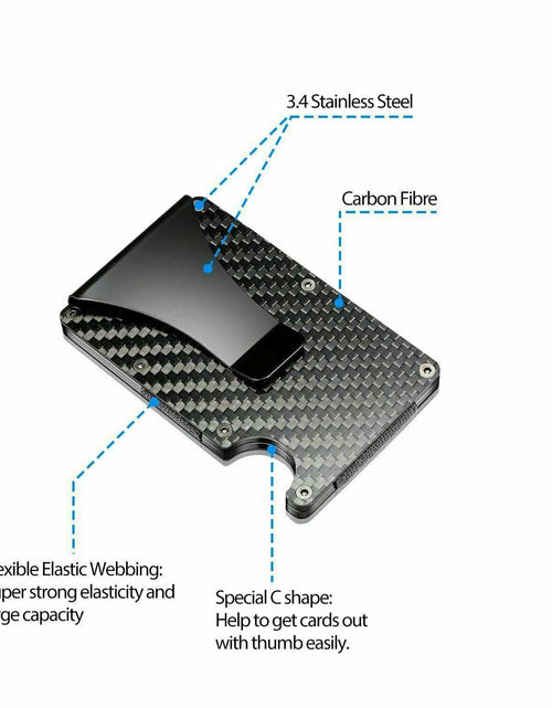 Load image into Gallery viewer, Men&#39;s RFID Blocking Carbon Fiber Wallet
