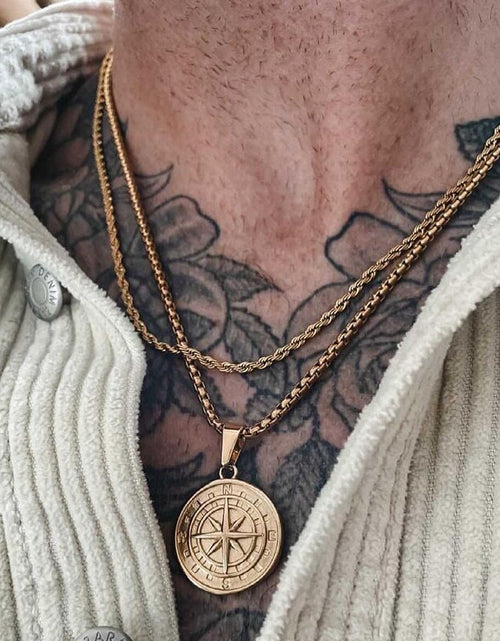 Load image into Gallery viewer, Men&#39;s Compass Necklaces
