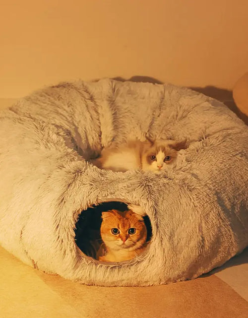 Load image into Gallery viewer, 2 In 1 Round Tunnel Cat Beds
