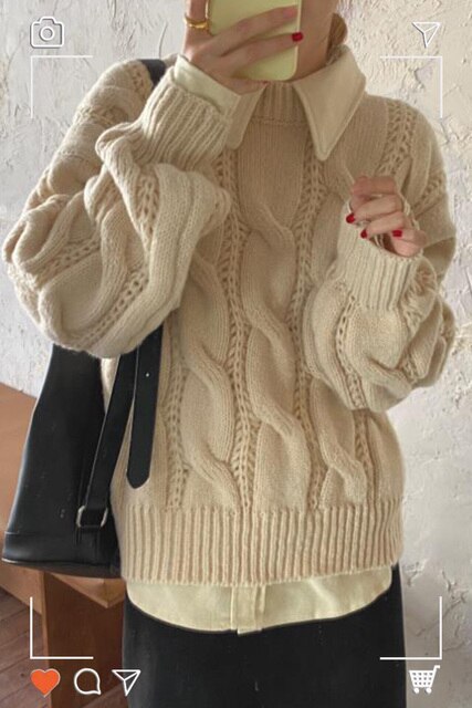 Load image into Gallery viewer, Women Fashion Knitted Pullovers Sweaters
