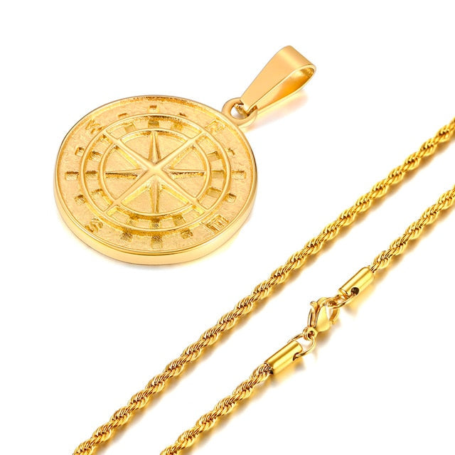 Men's Compass Necklaces