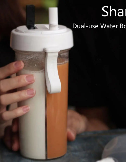 Load image into Gallery viewer, Drinking Cup Double Straw Water Bottle
