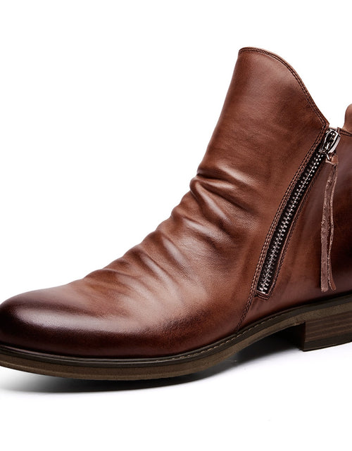 Load image into Gallery viewer, Retro Ankle Non-Slip Leather Boots Men
