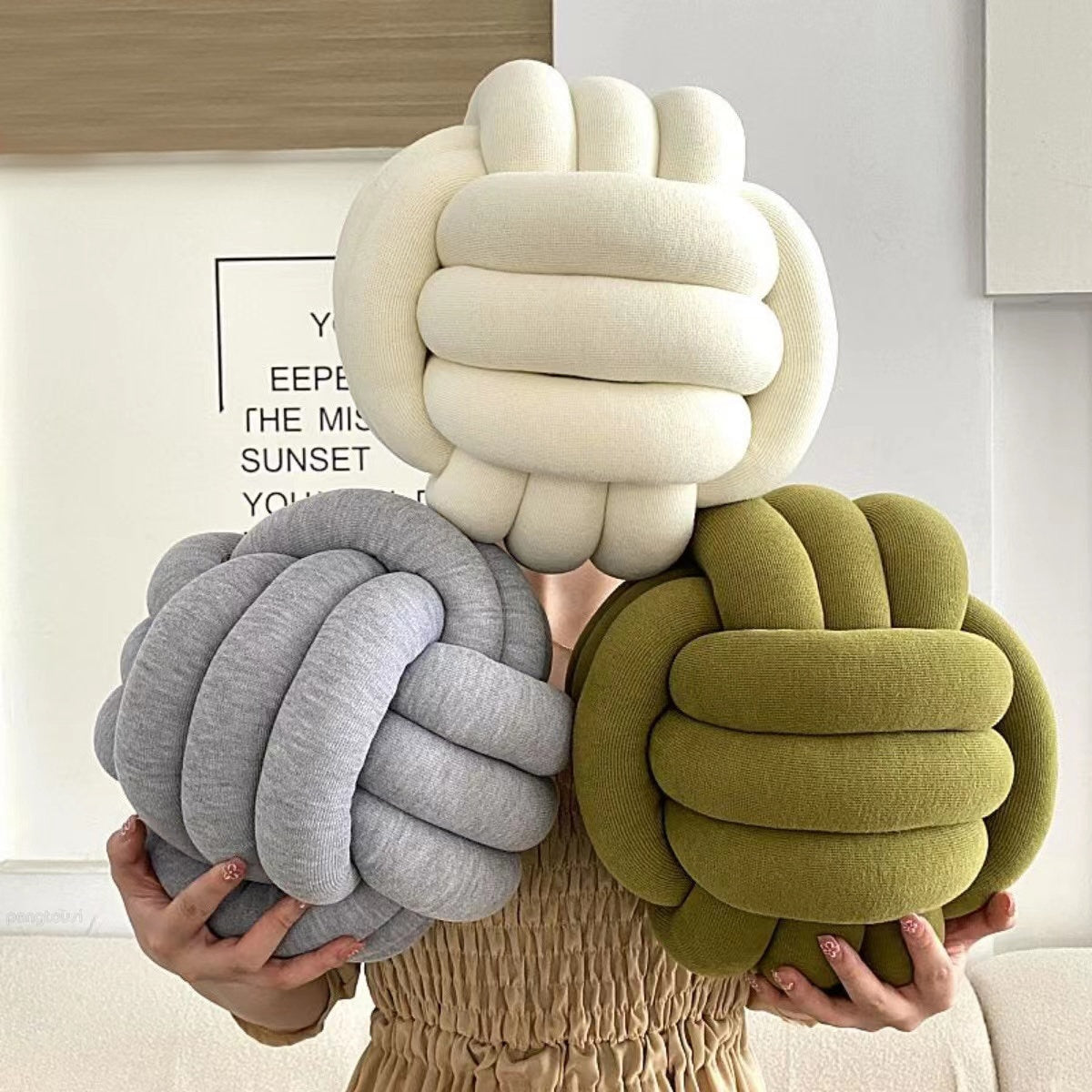 Knotted Ball Throw Pillow