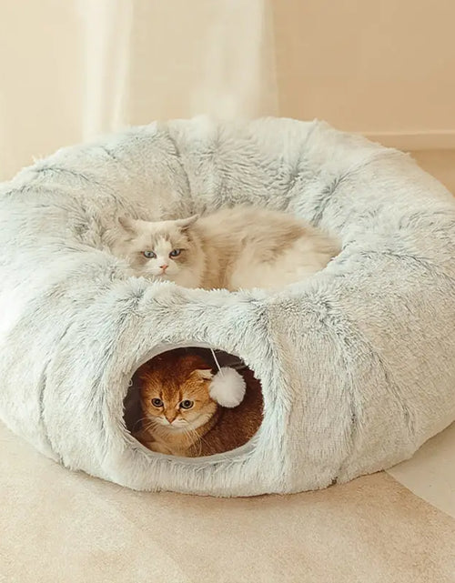 Load image into Gallery viewer, 2 In 1 Round Tunnel Cat Beds
