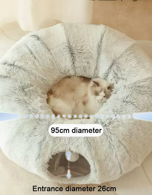 Load image into Gallery viewer, 2 In 1 Round Tunnel Cat Beds
