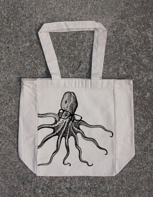 Load image into Gallery viewer, Octopus Natural Tote Bag
