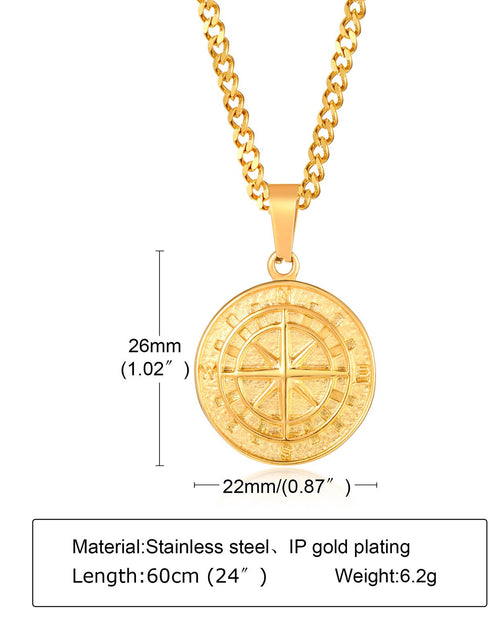 Load image into Gallery viewer, Men&#39;s Compass Necklaces
