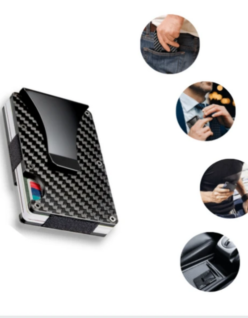 Load image into Gallery viewer, Men&#39;s RFID Blocking Carbon Fiber Wallet
