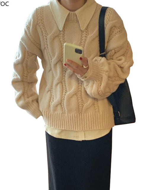 Load image into Gallery viewer, Women Fashion Knitted Pullovers Sweaters
