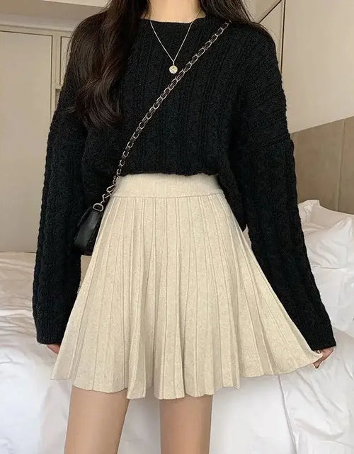 Load image into Gallery viewer, High Waist Knitted Mini Skirt for Women
